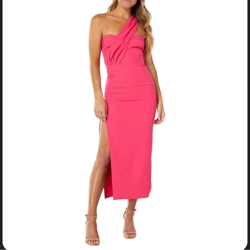 Bardot Lorella Candy Pink Midi Dress